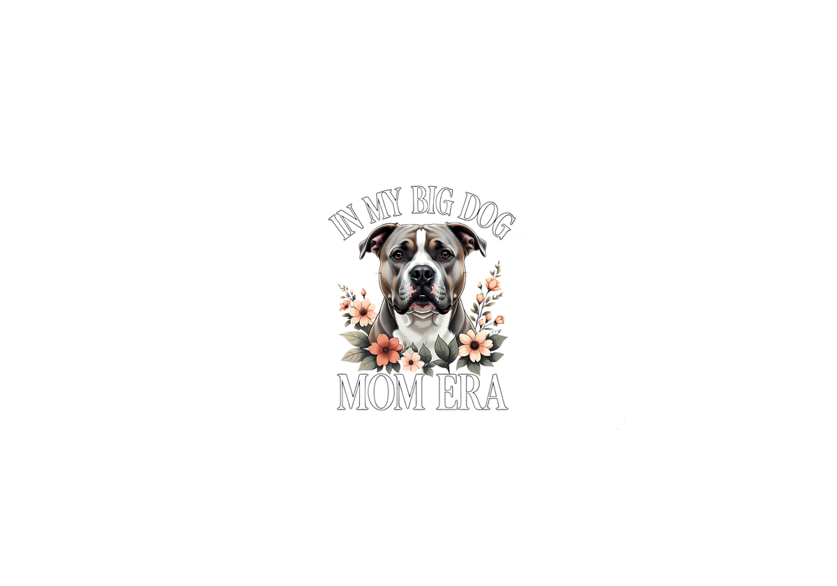In My Big Dog Mom Era Throw Pillow | Pitbull Floral Decorative Pillow | Dog Mom Gift
