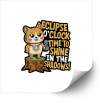 Thumbnail for Eclipse O'Clock Cheetah Cub Sticker | Cute Cartoon Eclipse Vinyl Decal