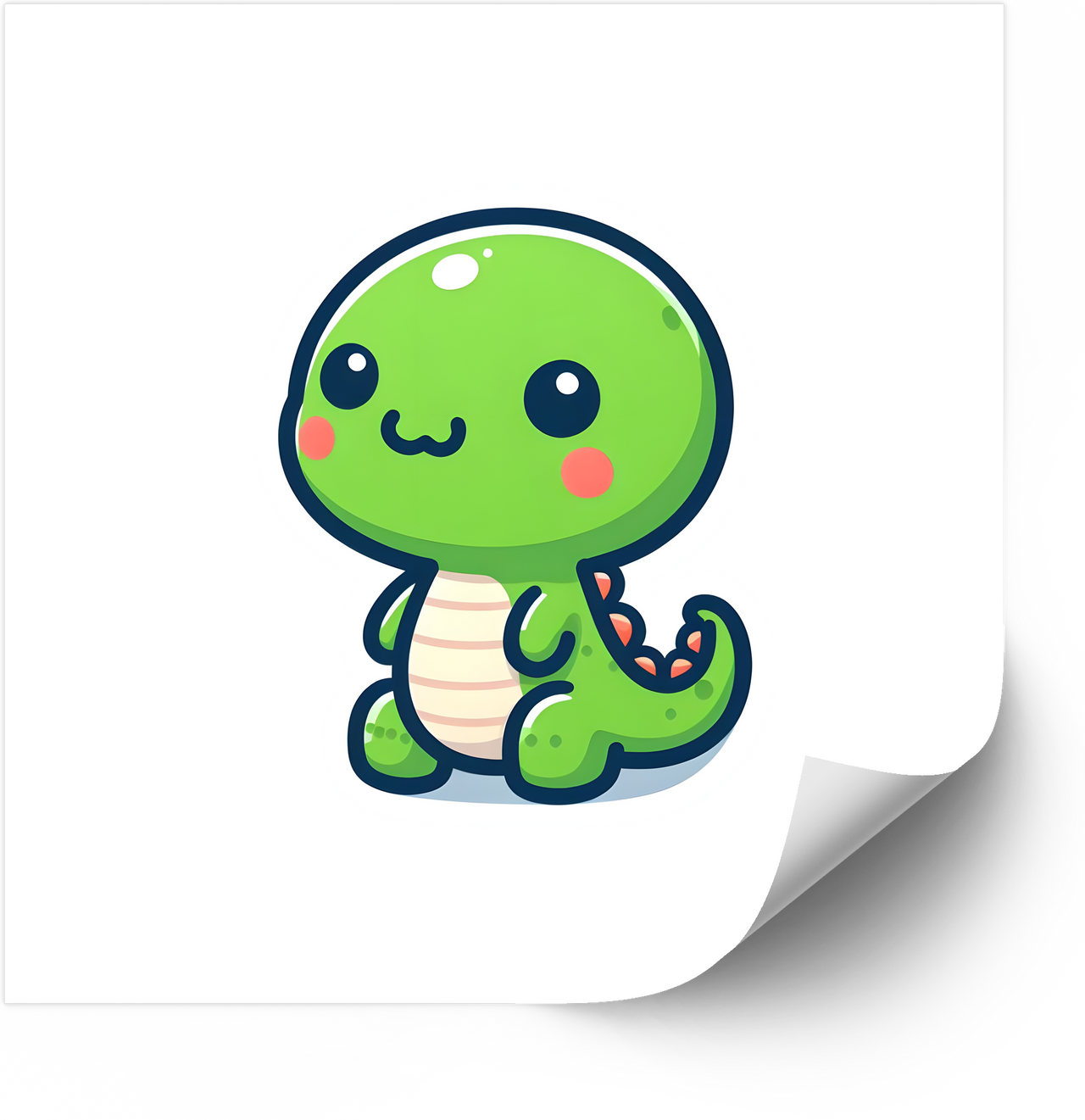 Miniature Dinosaur Sticker | Kawaii Illustrated Dino Vinyl Decal | Whimsical Gift