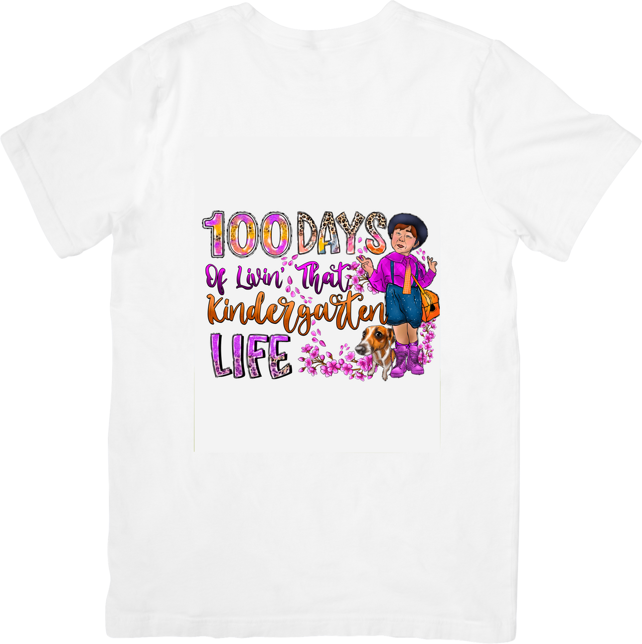 100 Days of Kindergarten T-Shirt | Milestone Celebration Graphic Tee | School Achievement Gift