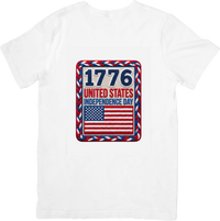 Thumbnail for 1776 Independence Day T-Shirt | Patriotic American Flag Graphic Tee | Fourth of July Gift