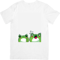Thumbnail for Cute Kawaii Frogs Duo T-Shirt | Funny Adorable Animal Graphic Tee | Frog Lover Gift