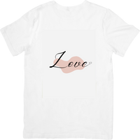Thumbnail for Love Minimalist T-Shirt | Cute Pink Script Graphic Tee | Valentine's Day Gift