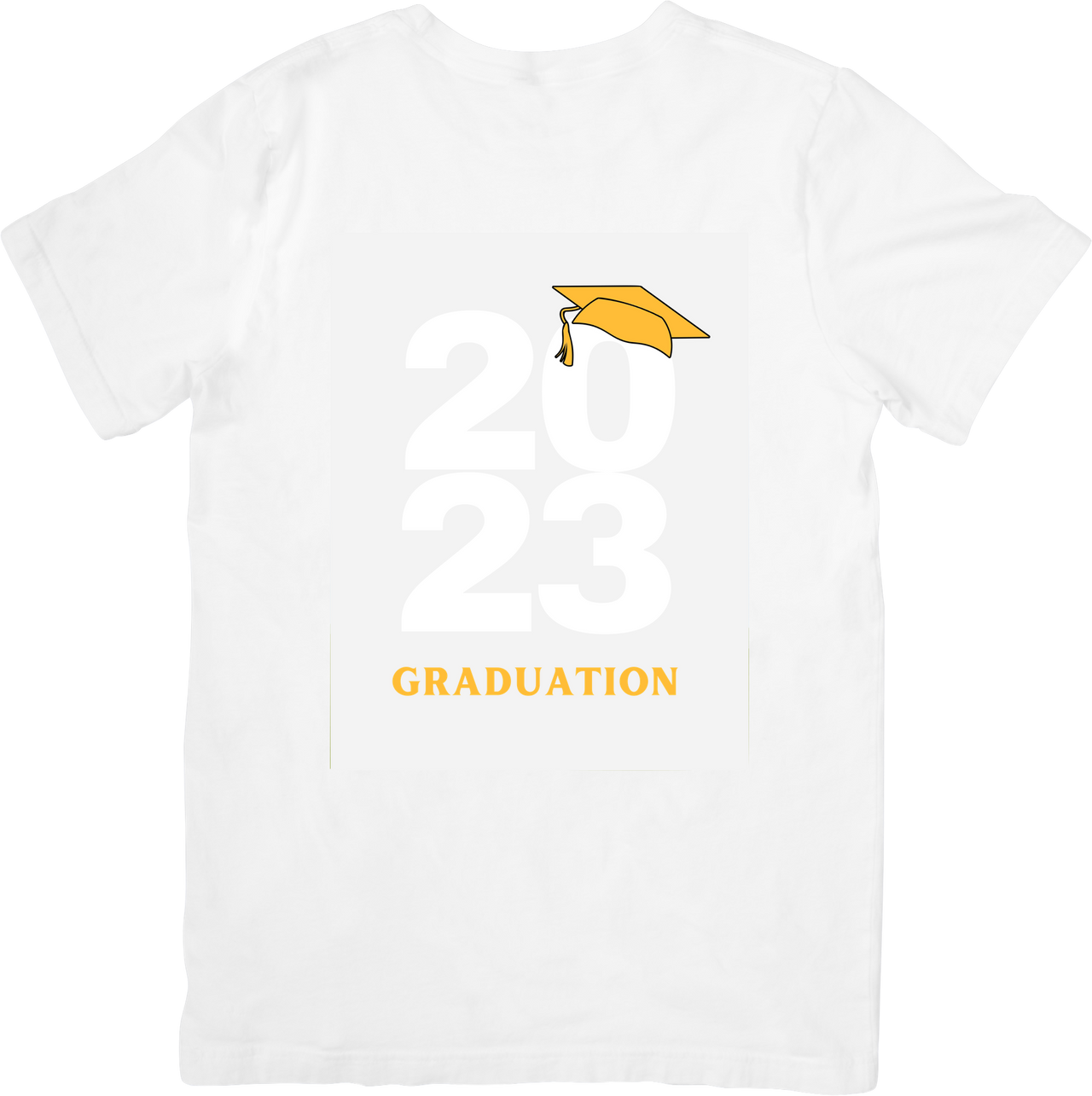 2023 Graduation Yellow Cap T-Shirt | Minimalist Class Of 2023 Graphic Tee | Grad Gift
