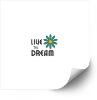 Thumbnail for Live The Dream Daisy Sticker | Minimalist Motivational Flower Vinyl Decal