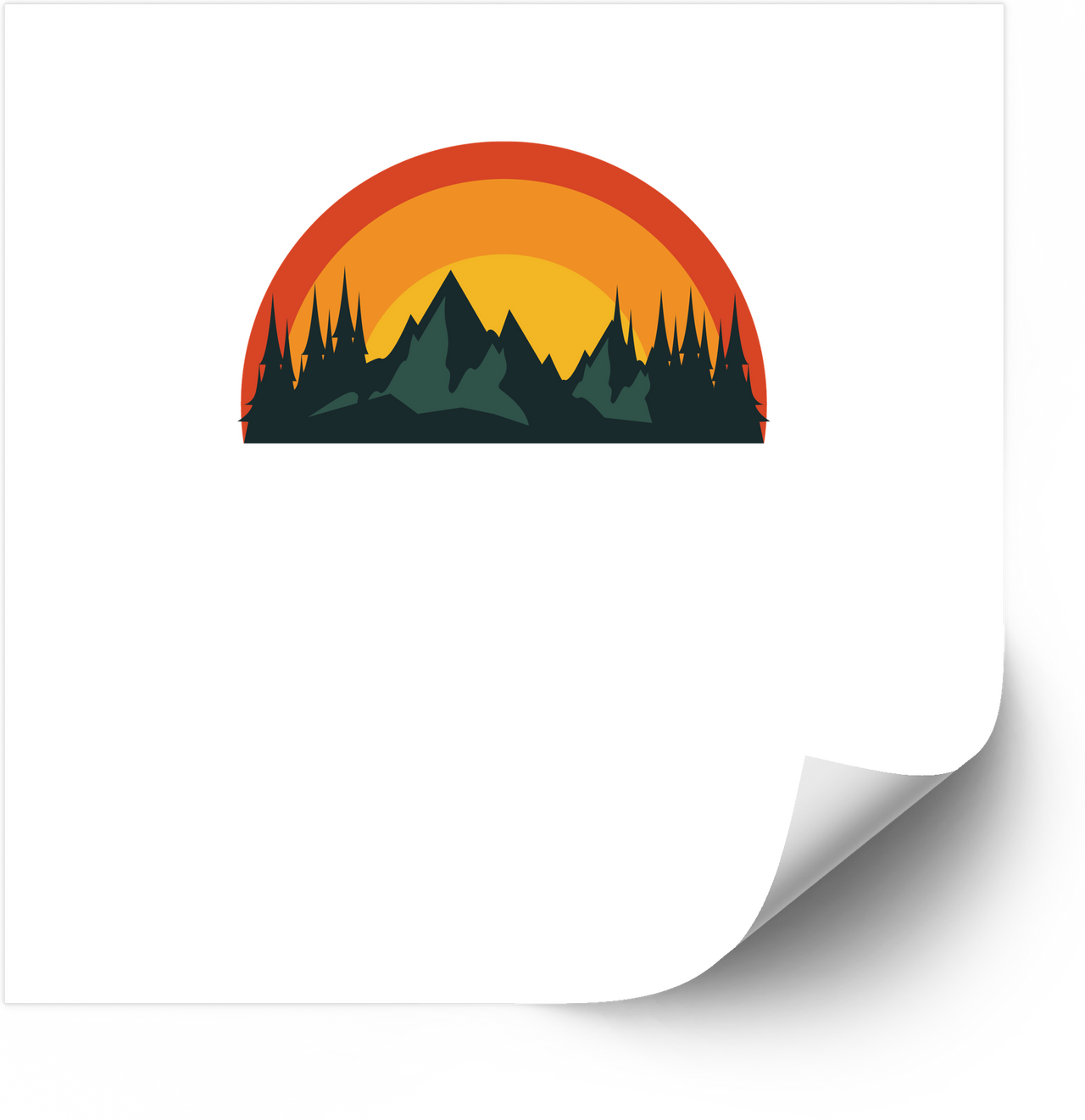 Mountain Sunset Sticker | Retro Outdoor Nature Vinyl Decal | Wilderness Enthusiast Gift