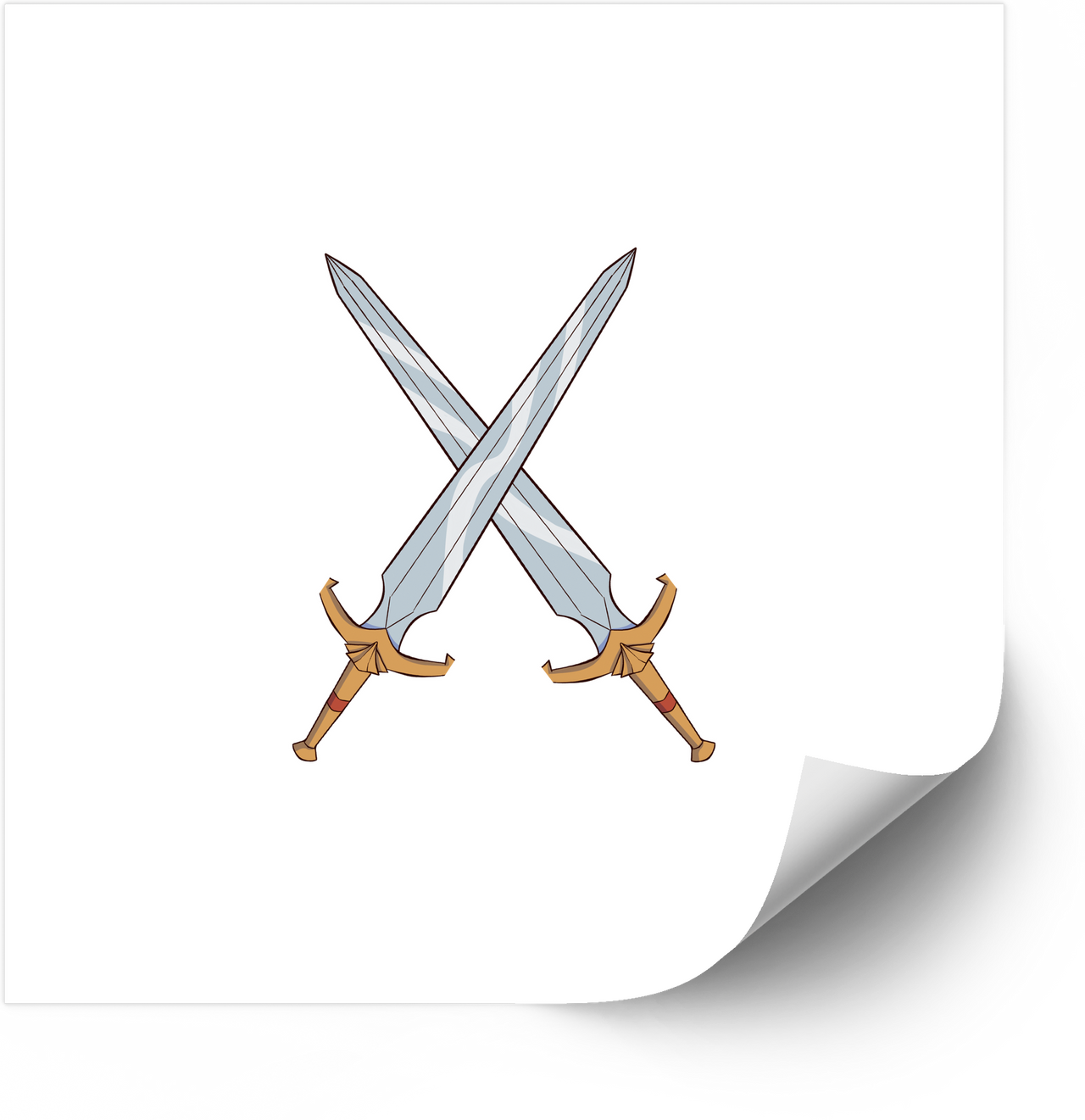 Medieval Swords Sticker | Vintage Fantasy Warrior Vinyl Decal | Heritage Collector Gift