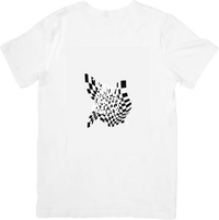 Thumbnail for Distorted Butterfly Checkered T-Shirt | Abstract Optical Illusion Graphic Tee