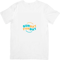 Thumbnail for Sunday Funday Yellow Teal T-Shirt | Cute Weekend Vibes Graphic Tee | Casual Gift