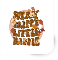 Thumbnail for Stay Trippy Little Hippie Sticker | Retro Groovy Mushroom Vinyl Decal | Boho 70s Gift
