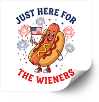 Thumbnail for Hot Dog Enthusiast Sticker | Patriotic Fourth of July Vinyl Decal | Americana Humor