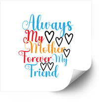 Thumbnail for Mother and Friend Sticker | Boho Floral Mom Quote Vinyl Decal | Lasting Tribute Gift