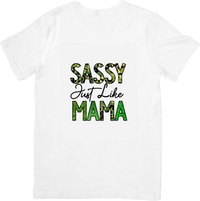 Thumbnail for Sassy Just Like Mama Camo Glitter T-Shirt | Cute Mom Quote Graphic Tee | Mother's Day
