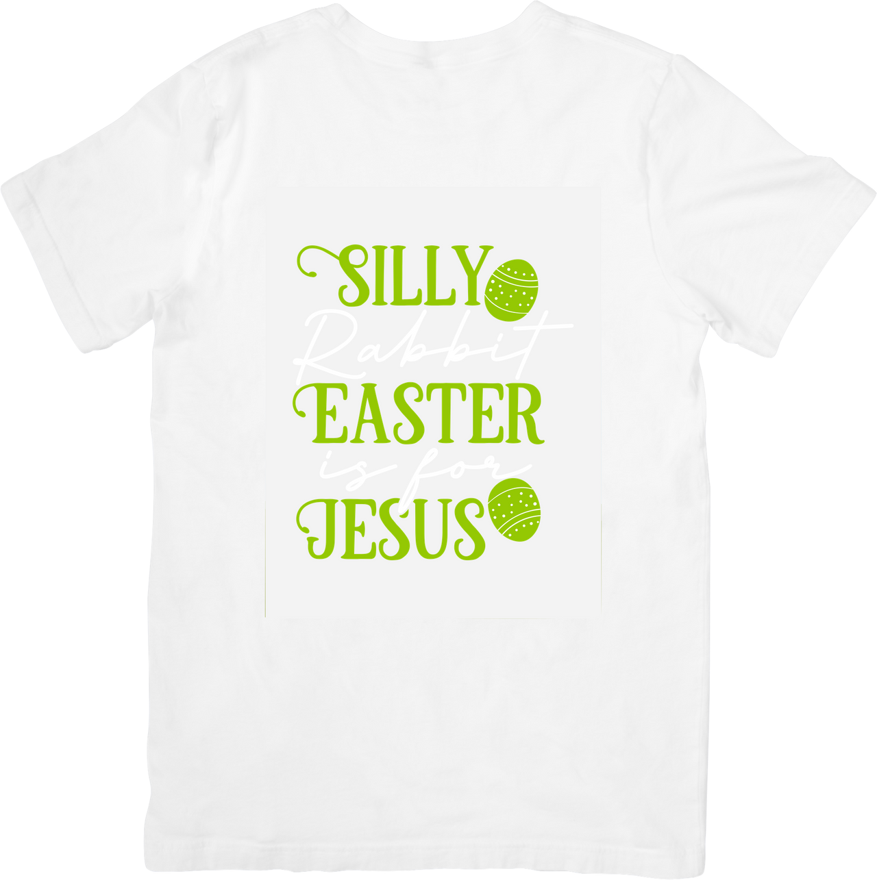 Silly Rabbit Easter Is For Jesus T-Shirt | Christian Easter Script Graphic Tee | Faith Gift