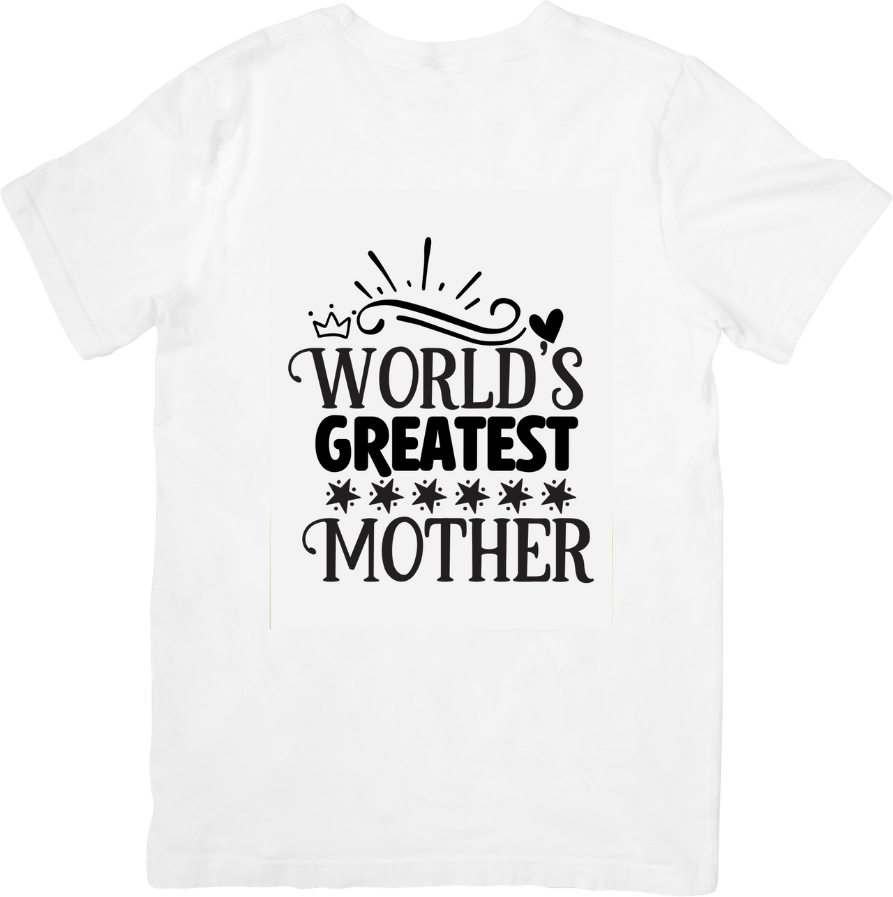 World's Greatest Mother T-Shirt | Cute Crown Hearts Graphic Tee | Mother's Day Gift