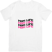 Thumbnail for Mom Life T-Shirt | Retro Groovy Stacked Text Graphic Tee | Mother's Day Gift