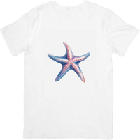 Thumbnail for Watercolor Starfish T-Shirt | Pink Blue Sea Star Graphic Tee | Beach Ocean Gift