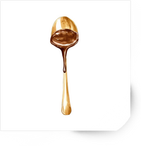 Thumbnail for Chocolate Dripping Spoon Sticker | Watercolor Dessert Vinyl Decal | Foodie Sweet Tooth Gift