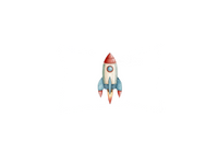 Thumbnail for Watercolor Rocket Ship Throw Pillow | Cute Space Adventure Decorative Pillow | Kids Room Boys Gift