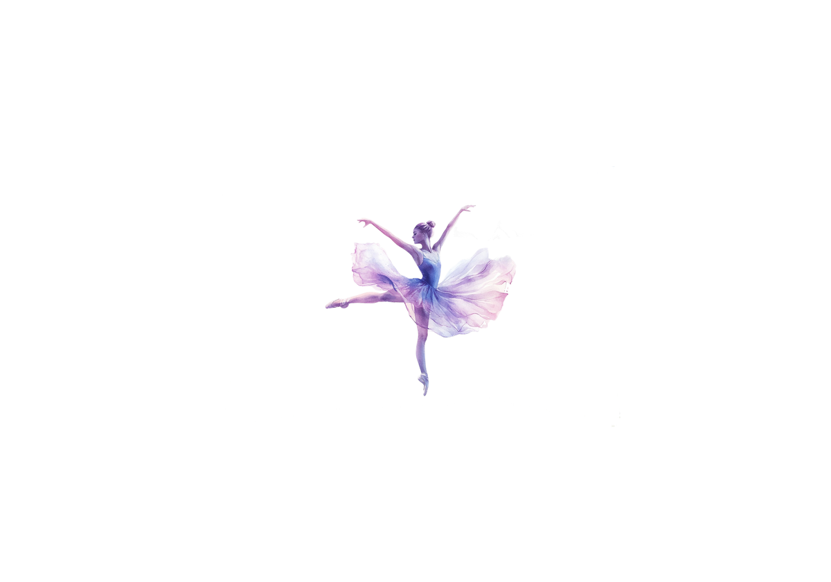 Watercolor Ballerina Throw Pillow | Graceful Dance Decorative Pillow | Dancer Girls Room Gift